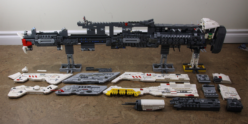 Illustration for article titled Homeworld's Giant Battlecruiser, Remade With LEGO